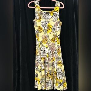 Yellow Floral Creation Summer Dress